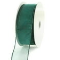 thumbnail image 2 of Sheer Chiffon Ribbon Wired Edge, 1-1/2-inch, 25-yard, Hunter Green, 2 of 2