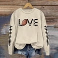 thumbnail image 2 of Women Game Day Sweatshirts Novelty Football Printed Long Sleeve Crew Neck Tops 2025 Fall Fashion Casual Classic Fit Blouses, 2 of 4