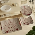 thumbnail image 4 of RKSupls 4PCS Christmas Shower Curtain Sets, Christmas Tree Star Signs Shower Curtain Set, Christmas Bathroom Sets with Non-Slip Rugs, Toilet Lid Cover and Bath Mat with Hooks, 4 of 6