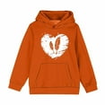 thumbnail image 2 of Spazoro Girls Hooded Sweatshirts, Soft & Comfy Fashion Cute Print Long Sleeve Fall Winter Tops for Girls Orange Size 13 T, 2 of 6