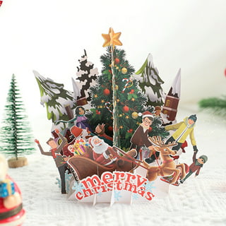 Christmas Fabric | Susan Winget Santa Claus Sleigh Deer Tree White | YARD