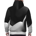 thumbnail image 7 of Naloa Black White Fluid Sculpture Men's Casual Hooded Collar Drawstring Hoodies Pullover Sweatshirts Casual Long Sleeve Shirts-3X-Large, 7 of 7