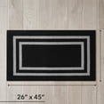 thumbnail image 5 of Washable Skid-Resistant Runner Rug, Border, Black and Twisted Grey, 26" x 45", 5 of 9