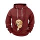 thumbnail image 3 of Ceisia Pet Carrier Hoodie Long-Sleeve for Men with Cotton Fabric Solid Color Drawstring Dogs Cats Pockets Wine XXXXL Gift, 3 of 5