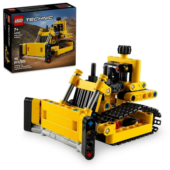 LEGO Technic Heavy-Duty Bulldozer Building Set, Kids’ Construction Toy, Vehicle Gift for Boys and Girls Ages 7 and Up, 42163, Includes 195 Pieces, Ages 7+