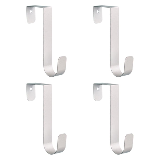 4 ganchos multiusos para colgar sobre la puerta, para cocina, armario y baño. Blanco