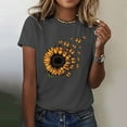 thumbnail image 2 of Ruyang Women's Tunic Tops Summer Sunflower T Shirt Cute Flower Graphic Loose Tees Crew Neck Short Sleeve Casual Tops, 2 of 5