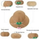 thumbnail image 3 of Conjunto de sombrero y bolso de paja para niñas, sombreros de fiesta de té para niñas, bolsos, gorras de vestir, bolsas, regalo para cumpleaños, verano, viajes en la playa, 3 of 5