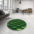 thumbnail image 4 of Ahgly Tapis d'Intérieur Lavable en Machine Carré Vert Forêt Foncé, 8 Pieds Carré, 4 of 7