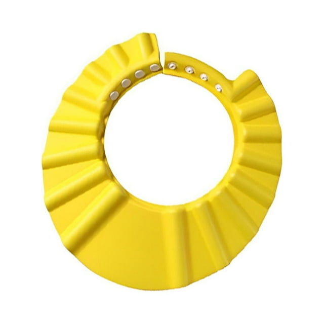 Baby Shampoo Bathing Caps Adjustable Soft Adjustable Hat Elastic Ear Eye Protection Hair Wash Head Cover for Toddler Infant Kids Yellow