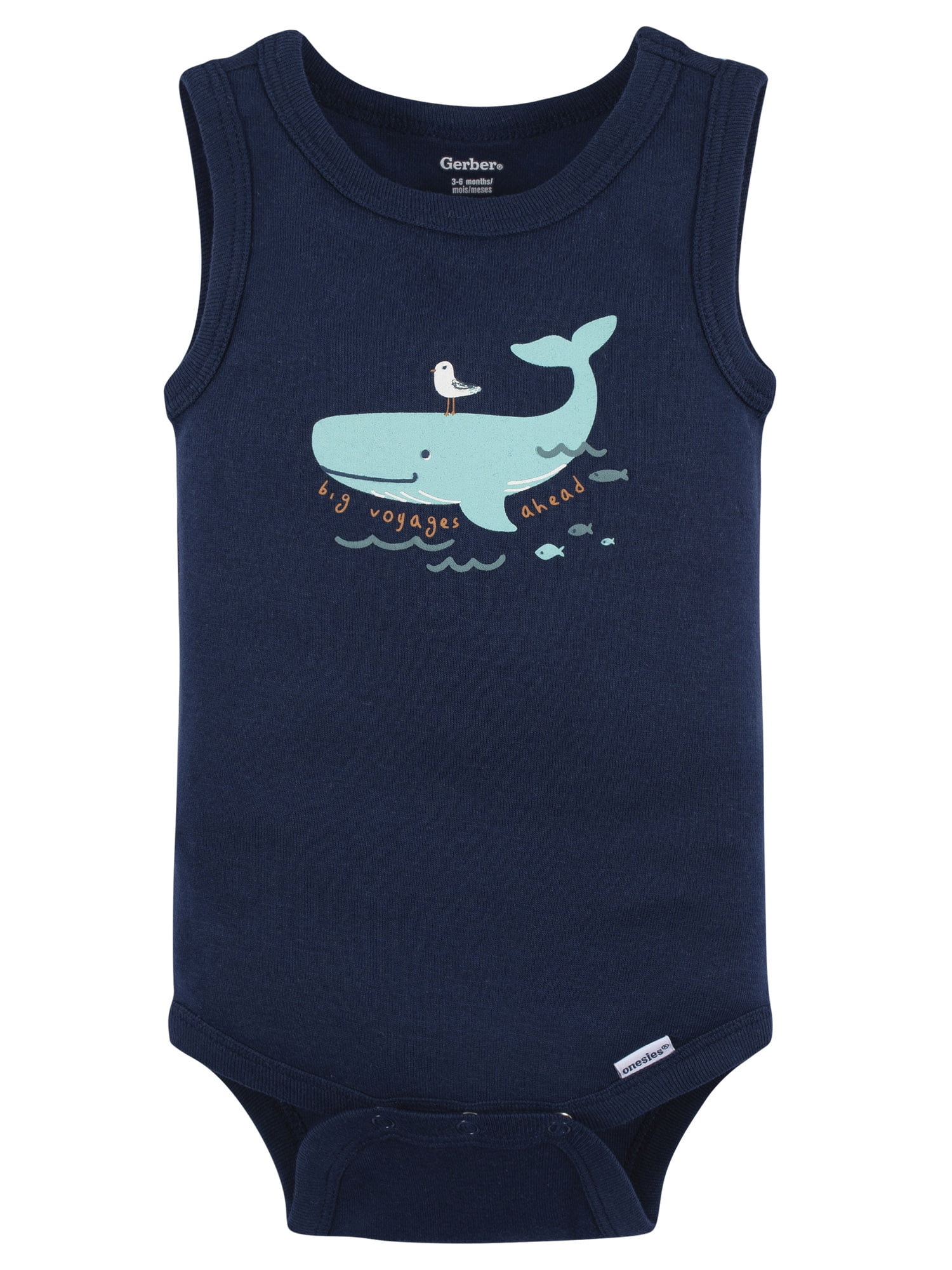 Gerber Baby Boy Tank Onesies Bodysuits, 4-Pack, Sizes Newborn - 24 Months