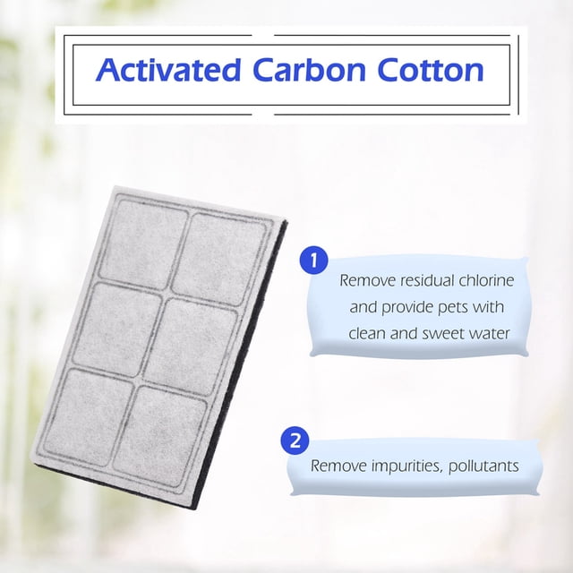 12 Pcs Water Fountain Filters Replacement for Platinum Pets Cat Dogs Water Drinking Fountain Dispenser