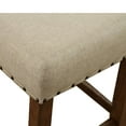 thumbnail image 4 of Benzara Sania Rustic Counter Height Chair In Ivory Linen, Set of 2, 4 of 5
