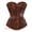 Brown, variant on Steampunk Corset Bustier Top Pirate Retro Gothic Punk Plus Size Halloween Costume Women Basques Black L