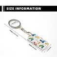 thumbnail image 3 of Wukai Dinosaur Print Rectangular Metal Keychain: Sleek and Durable Key Ring for Securely Holding Keys Perfect for Everyday Use, 3 of 5