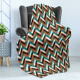 thumbnail image 4 of Mid Century Soft Flannel Fleece Blanket, Herringbone Pattern in Retro Colors Simple Funky Design of Classic Mosaic Tile, Cozy Plush for Indoor and Outdoor Use, 50" x 60", Multicolor, by Ambesonne, 4 of 5