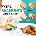thumbnail image 3 of 300pcs Disposable Wooden Cutlery Set (150 Forks, 100 Spoons, 50 Knives) Our Heavy Duty Compostable Wood Utensils is FSC Certified Protecting Forests. Zero Plastic Cutlery For Any Occasion, 3 of 4