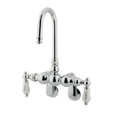 Elements Of Design Hot Springs Double Handle Wall Mount Clawfoot Tub Faucet