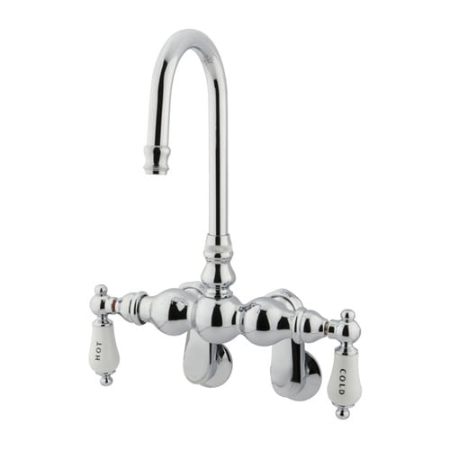 Elements Of Design Hot Springs Double Handle Wall Mount Clawfoot Tub Faucet Walmart Com Walmart Com