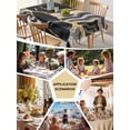 thumbnail image 5 of Black Marble Table Cloth, Grey Gold Texture Vintage Farmhouse Art Waterproof Tablecloth for Square Tables, Reusable Washable Fabric Table Cover for Restaurant Kitchen Dining Tables 60"x60", 5 of 6