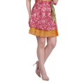 thumbnail image 3 of Wevez® Pack of 3 Pcs Original Two Layer Printed Wrap Around Skirts (Mini Skirts(20 Inches Length)), 3 of 9