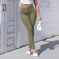 thumbnail image 4 of Jeans Women Elegant High Waisted Straight Leg Pockets Stylish Denim Pant Womens Pants Green XXL, 4 of 5