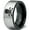 Black Grey Flat Tungsten, variant on Tungsten Skull and Cross Bone Heart Emoji Eyes Band Ring 8mm Men Women Comfort Fit Blue Dome Brushed Gray Polished