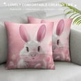 thumbnail image 3 of Nawypu  Easter Throw Pillow Covers Happy Easter Cute Rabbit Pillow Covers Decorative Pillow Cover Throw Cushion Case Holiday Spring Seasonal Decoration Spring Easter Farmhouse Decor, 3 of 5