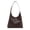 Coffee, variant on LULU Leather Hobo Bags for Women,Hobo Purses for Women,Women Shoulder Bags,Solid Color Woven Bags for Women,Slouchy Shoulder Bag for Daily Life,Work,Travel,Vacation.（Black)