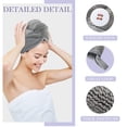 thumbnail image 2 of Paquete de 2 turbantes de microfibra para mujer, superabsorbentes, de secado rápido, para secar cabello rizado largo y grueso (gris) JAMW Sencillez, 2 of 5