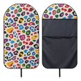 thumbnail image 5 of Garronmavis 1 PC Colorful Leopard Print Front Car Seat Towel Cover Waterproof Stain Resistant Easy Installation Universal Fit Auto Interior Decor for Most Cars SUV Trucks Sedan Van, 5 of 8