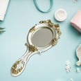 thumbnail image 5 of Vintage Resin Mirror Pattern Decorative Mirror Oval White, 5 of 7