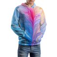 thumbnail image 5 of Colorful Abstract Feather Art Men's Women New Sweatshirt Hoodie Men's Plus Size Sweatshirt Hooded Sweatshirt 3d Printed Street Men's Cloth, 5 of 6