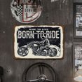thumbnail image 2 of Placa Metal Vintage Born To Ride Pintura Hierro Rectangular Barra Pared 30x20cm, 2 of 9
