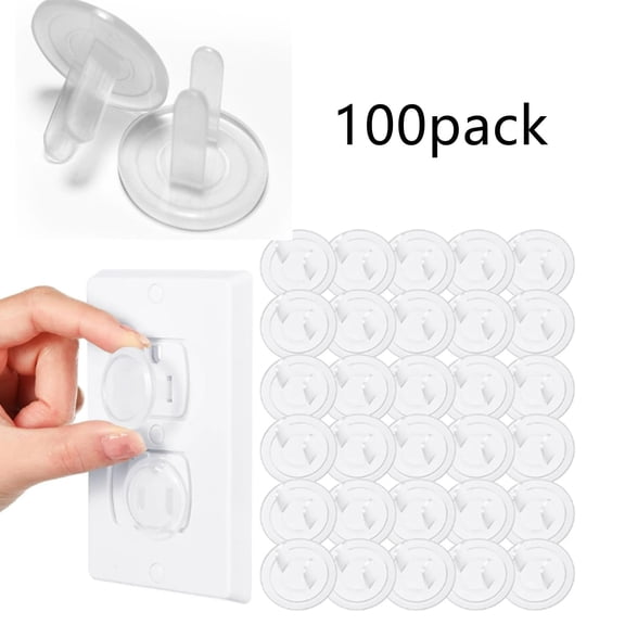 100 Pcs Outlet Covers Bulk  Proofing Plug Covers for Electrical Outlets Easy Install Socket Sturdy Safe Secure Proofing for Home Office Bulk