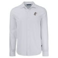 thumbnail image 2 of Men's Cutter & Buck White Cincinnati Reds Knitted Advantage Tri-Blend Eco Soft Pique Long Sleeve Button-Up Shirt, 2 of 3