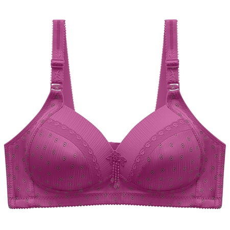 Yyeselk Women s Minimizer Bra Everyday No Underwire Comfort Bra Lift Full Coverage Bras Adjustable Strap Push Up Everyday Bras Purple XL