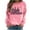 A Pink, variant on Women's Christmas Sweatshirt Graphic Print Long Sleeve Crewneck Sweatshirt Pullover Holiday Party Top Cozy Casual Streetwear Style