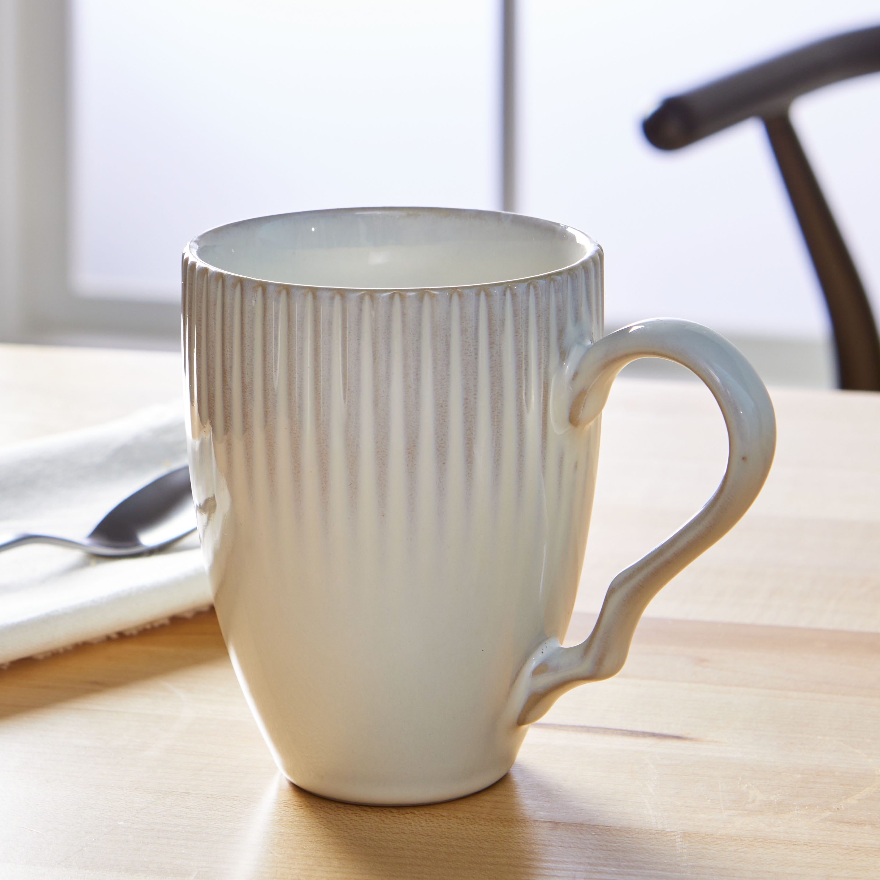 (2 pack) Better Homes & Gardens 13 fl oz Sawyer Cream Ceramic Mug
