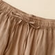 thumbnail image 4 of Pantalones anchos con cintura elástica para mujer, para primavera/verano - Pantalones cortos informales con cordones, 4 of 7