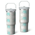 thumbnail image 2 of 1pc elephant 30oz Tumbler with Straw & Handle - Insulated Stainless Steel Cup | Holiday Gift for Man Women (Christmas, Valentine's, Birthday), 2 of 7