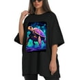 thumbnail image 4 of Plus Size Shirt for Women Black Tops for Women Short Sleeves Shirt for Women Turtle T Shirt Crewneck Shirt for Women XS, 4 of 5
