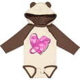 thumbnail image 3 of Inktastic Breast Cancer Awareness- Pink Ribbon Around Heart Boys or Girls Long Sleeve Baby Bodysuit, 3 of 5