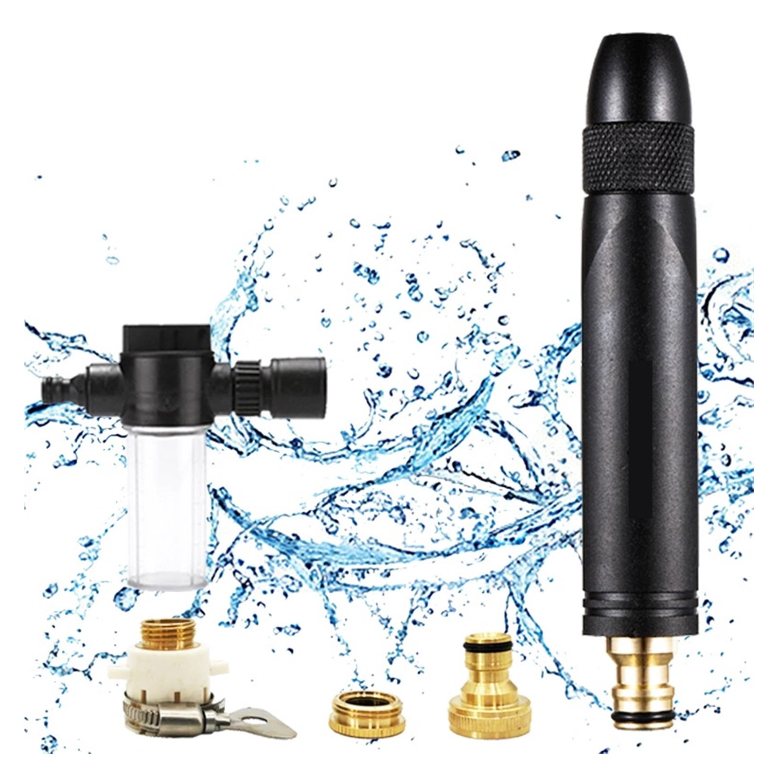 Car Wash High Pressure Water Gun Garden Hose Sprinkler Metal Foam Throwing Car Washing Tool High Pressure Washer Garden Sprayer