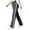 Gray, variant on Women's Yoga Pants Retro Striped High Waist Flared Wide Leg Stretchy Workout Trousers with Pockets, Tummy Control Athletic Pants for Fitness and Casual Wear