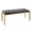 Black, Gold, variant on Lumisource Fuji Gold Metal And Camel Faux Leather Bench BC-FUJI AUCAM