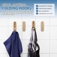 thumbnail image 3 of Ganchos de pared plegables Growalleter Gold para baño o cocina, 3 of 7