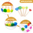 thumbnail image 2 of 20Pcs Flower Shape Foam Sponge Brush Children Painting Tools Kids Arts Crafts Supply, 2 of 6