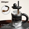 thumbnail image 4 of Sidagar 22 oz Ceramic Lined Stainless Steel Insulated Coffee Mug, Leak Resistant Lid, Crystal Butterfly, 4 of 7