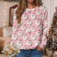 thumbnail image 2 of Towmus Christmas Sweatshirt Women Funny Christmas Pullover Xmas Santa Prints Long Sleeve Tops, 2 of 6